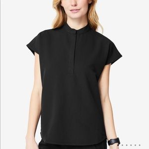FIGS Rafaela Mandarin Collar Scrub Top